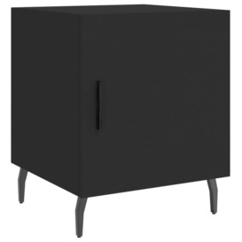 Bedside Cabinet Black 40x40x50 cm Engineered Wood - thumbnail 2