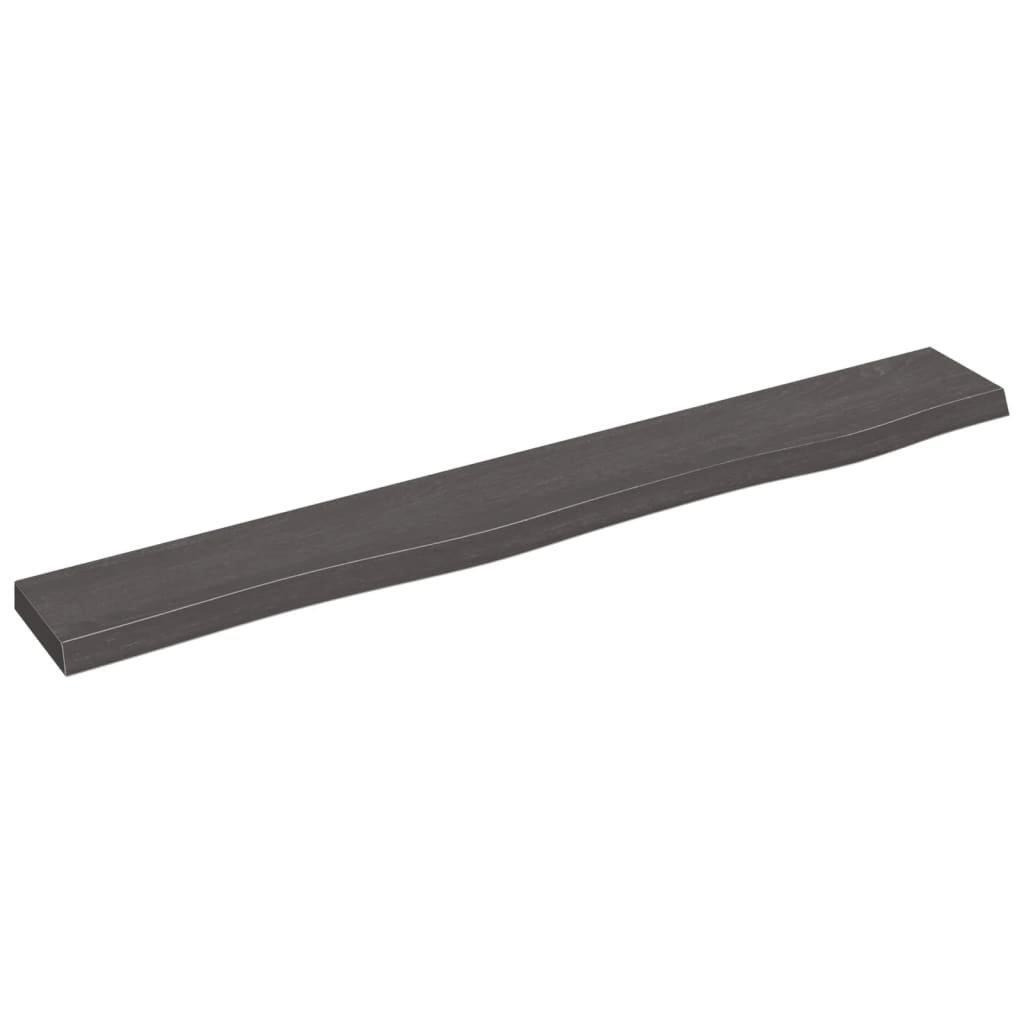 Wall Shelf Dark Grey 80x10x2 cm Treated Solid Wood Oak - image 1