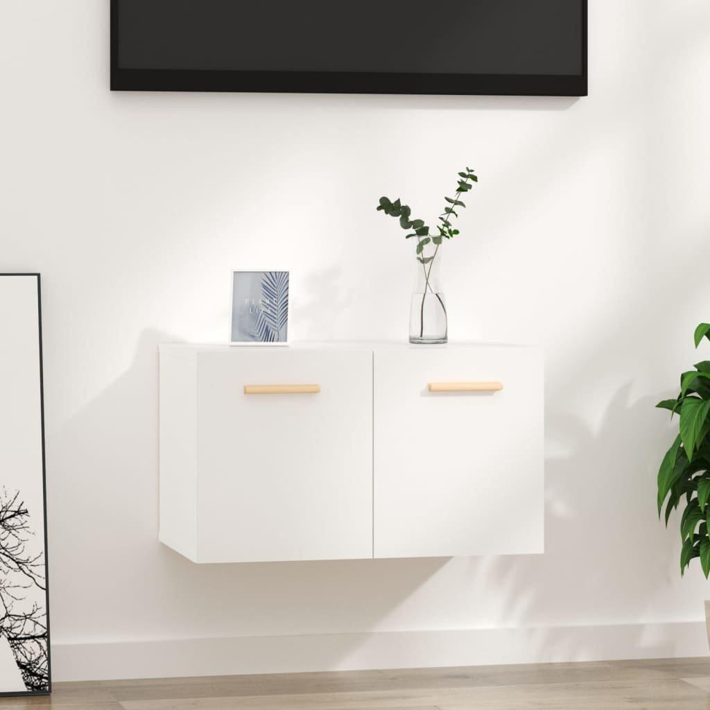 Wall Cabinet High Gloss White 60x36.5x35 cm Engineered Wood - image 1
