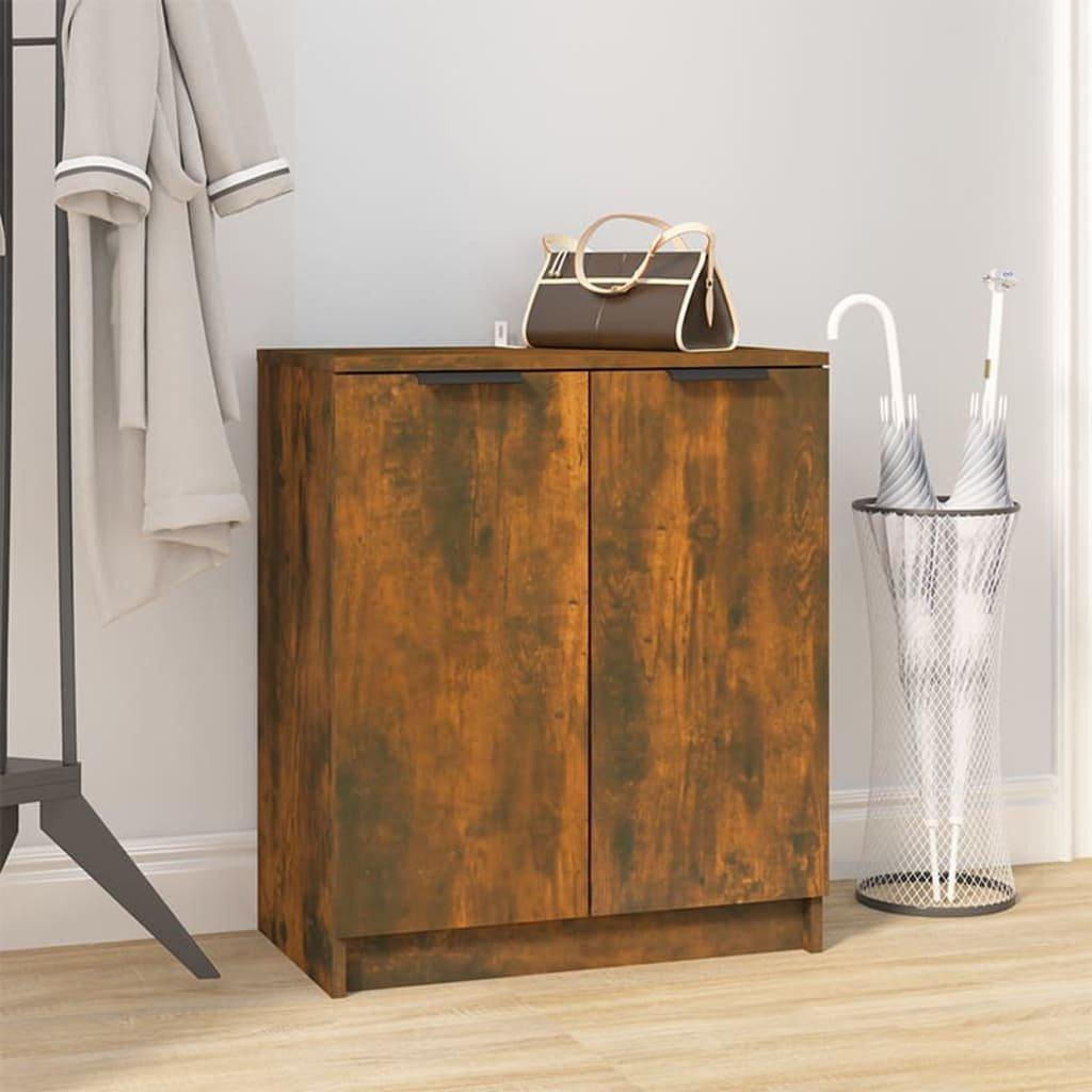 Shoe Cabinet Smoked Oak 59x35x70 cm Engineered Wood - image 1