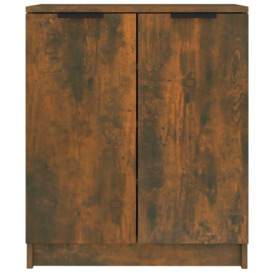 Shoe Cabinet Smoked Oak 59x35x70 cm Engineered Wood - thumbnail 3