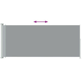 Patio Retractable Side Awning 200x500 cm Grey - thumbnail 3
