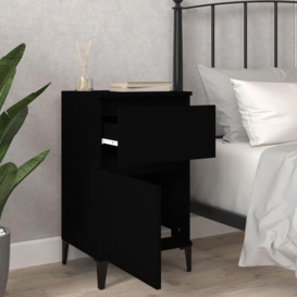 Bedside Cabinet Black 40x35x70 cm - thumbnail 3