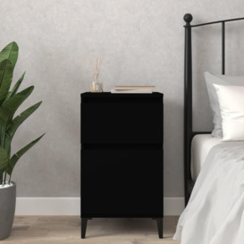 Bedside Cabinet Black 40x35x70 cm - thumbnail 1