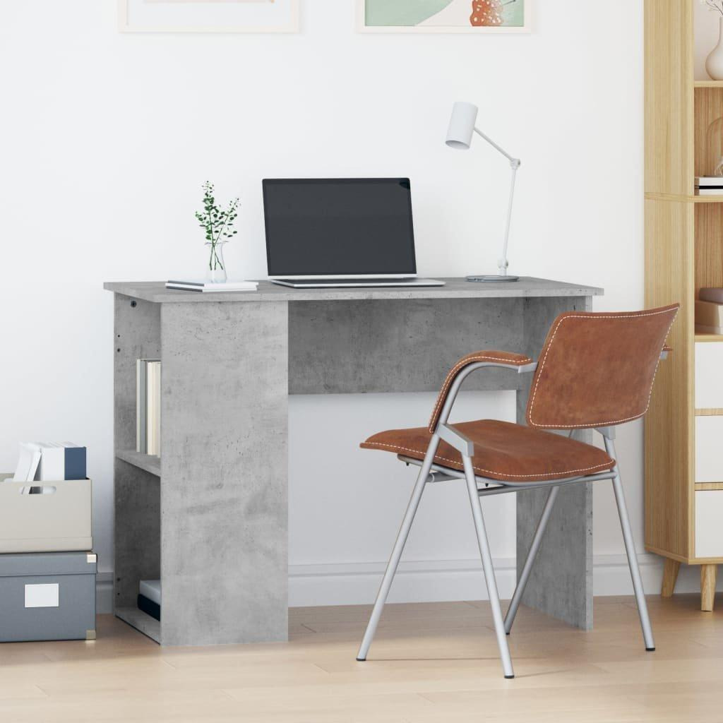 Desk Concrete Grey 100x55x75 Engineered Wood - image 1
