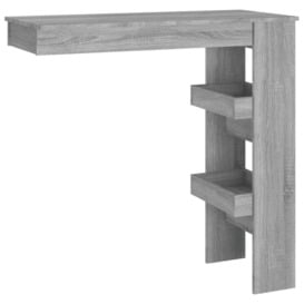 Wall Bar Table Grey Sonoma 102x45x103.5 cm Engineered Wood - thumbnail 2