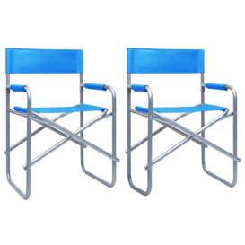 Director's Chairs 2 pcs Steel Blue - thumbnail 1