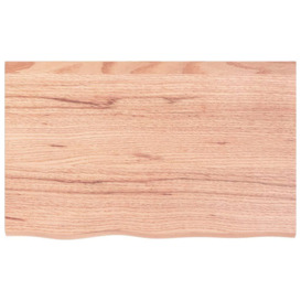 Wall Shelf Light Brown 80x50x(2-4) cm Treated Solid Wood Oak - thumbnail 2
