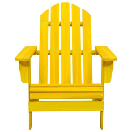 Garden Adirondack Chair Solid Fir Wood Yellow - thumbnail 3