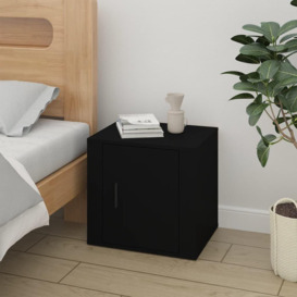 Bedside Cabinet Black 50x39x47 cm - thumbnail 1