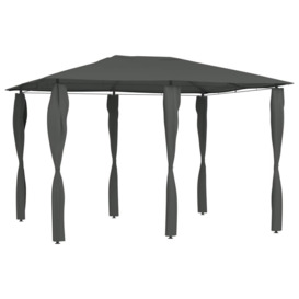 Gazebo with Post Covers 3x4x2.6 m Anthracite 160 g/mÂ²
