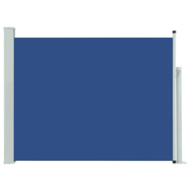 Patio Retractable Side Awning 140x500 cm Blue - thumbnail 2