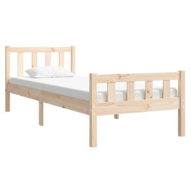 Bed Frame Solid Wood 75x190 cm Small Single - thumbnail 3