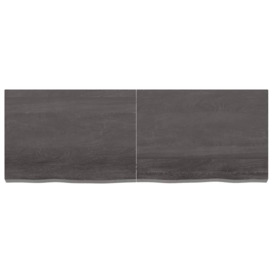 Wall Shelf Dark Grey 140x50x(2-6) cm Treated Solid Wood Oak - thumbnail 2