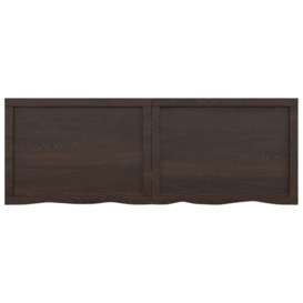 Wall Shelf Dark Grey 140x50x(2-6) cm Treated Solid Wood Oak - thumbnail 3
