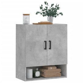 Wall Cabinet Concrete Grey 60x31x70 cm Engineered Wood - thumbnail 3