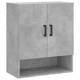 Wall Cabinet Concrete Grey 60x31x70 cm Engineered Wood - thumbnail 2