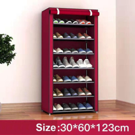 8-Tier Dustproof Shoe Cabinet - thumbnail 1