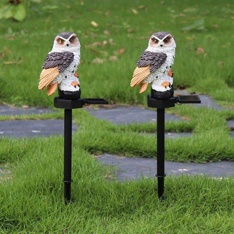 Brown Owl LED Solar Outdoor Landscape Garden Decoration Light - image 1