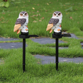 Brown Owl LED Solar Outdoor Landscape Garden Decoration Light - thumbnail 2