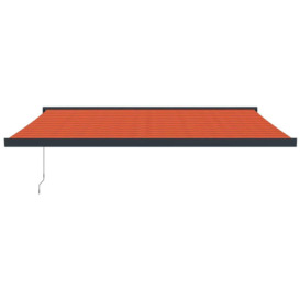 Retractable Awning Orange and Brown 4.5x3 m Fabric and Aluminium - thumbnail 3