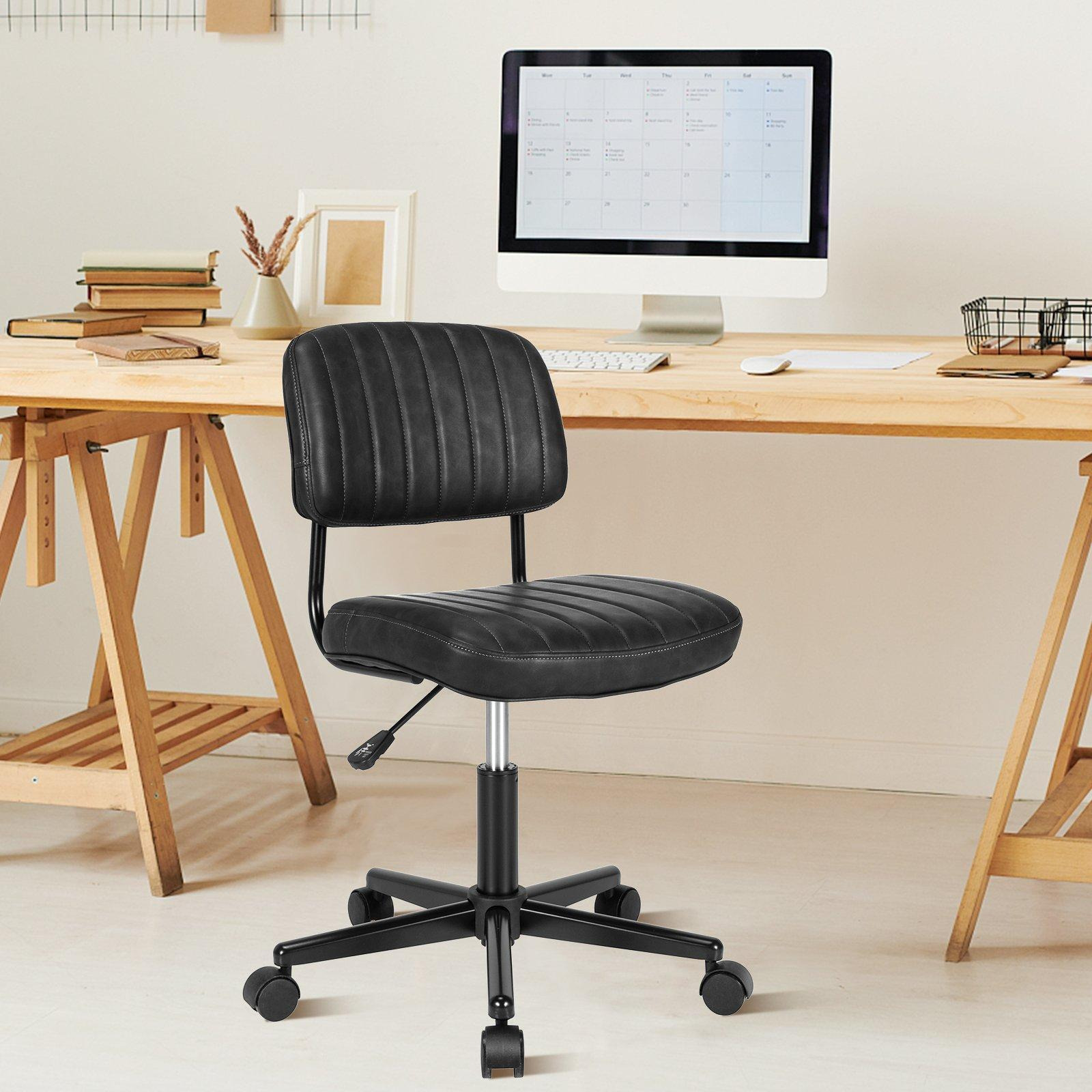 Swivel PU Leather Office Chair Height Adjustable Rolling Computer Desk Chair - image 1