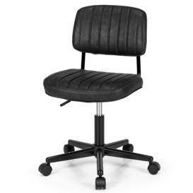 Swivel PU Leather Office Chair Height Adjustable Rolling Computer Desk Chair - thumbnail 2