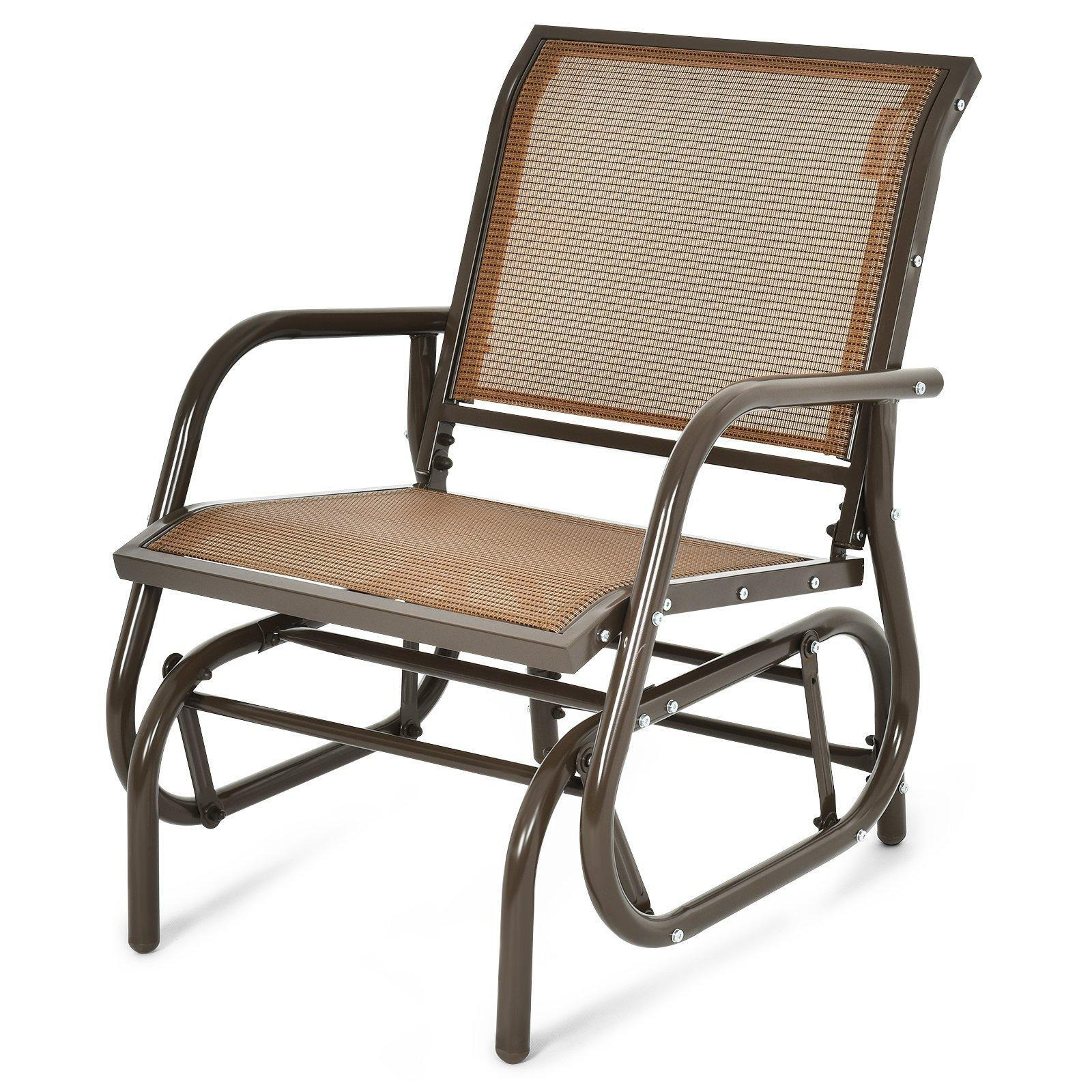 Swing Glider Chair Outdoor Rocking Chair Single Glider Patio Chair - image 1