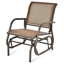 Swing Glider Chair Outdoor Rocking Chair Single Glider Patio Chair - thumbnail 1