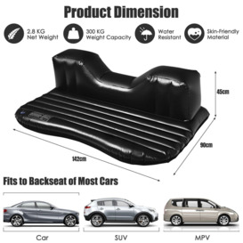 Inflatable Car Air Mattress Portable Air Sleeping Bed W/Pillow Electric Pump - thumbnail 3