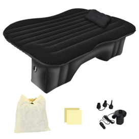 Inflatable Car Air Mattress Portable Air Sleeping Bed W/Pillow Electric Pump - thumbnail 2