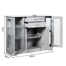 Kitchen Buffet Server Sideboard Wooden Storage Cupboard Cabinet Elegant Design - thumbnail 2