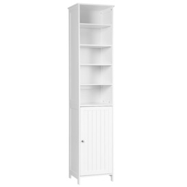 Bathroom Tall Cabinet Slim Freestanding Storage Organizer W/ Adjustable Shelves