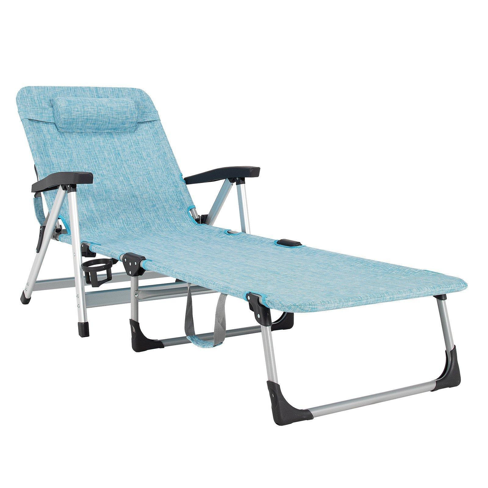Folding Outdoor Chaise Lounger Patio Lounge Chair - image 1