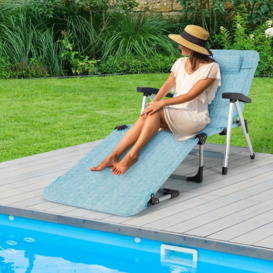 Folding Outdoor Chaise Lounger Patio Lounge Chair - thumbnail 3