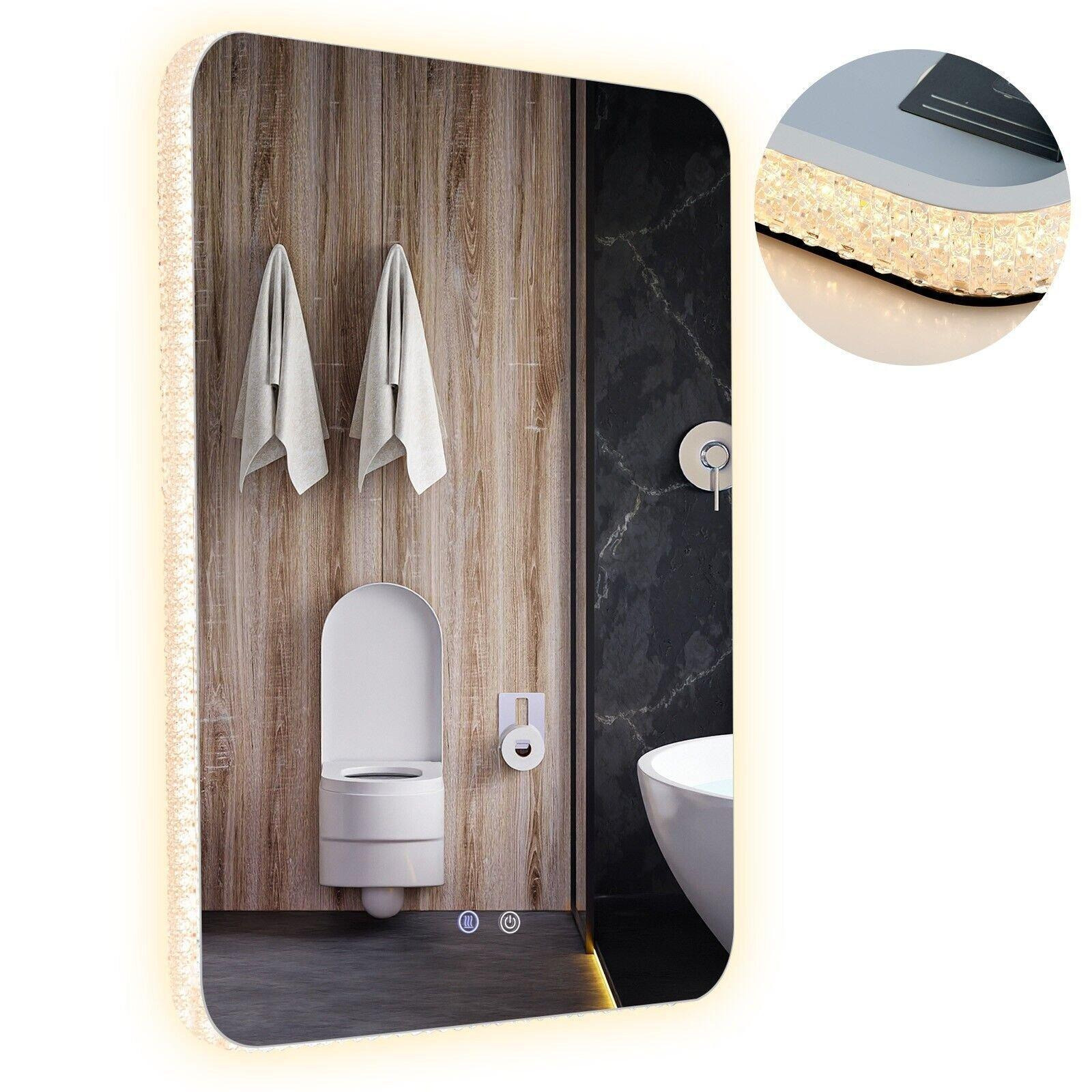 Shatterproof Wall Mounted Mirror Bathroom Mirror with LED Lights - image 1