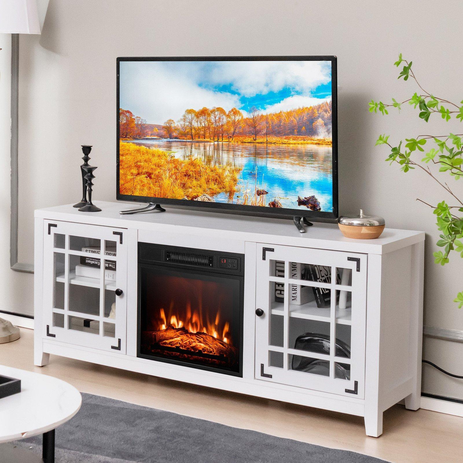Fireplace TV Stand for TVs up to 65 Inches W/ 2000W Electric Fireplace Insert - image 1