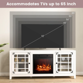 Fireplace TV Stand for TVs up to 65 Inches W/ 2000W Electric Fireplace Insert - thumbnail 3