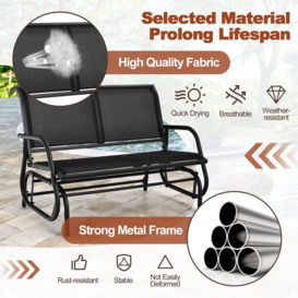 Outdoor Swing Glider Chair 2-Person Patio Garden Rocking Swing Bench Loveseat - thumbnail 2