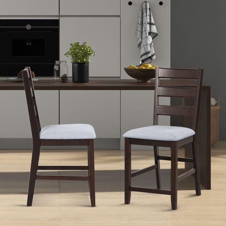 2-Piece Counter Height Bar Stool Set w/Padded Seat Bar Chair - image 1