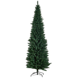 8FT Artificial Christmas Tree Xmas Decoration Trees Slim for Small Room - thumbnail 1