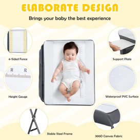 4-in-1 Baby Folding Changing Table Newborn Nursery Organizer Infant Care Station - thumbnail 3