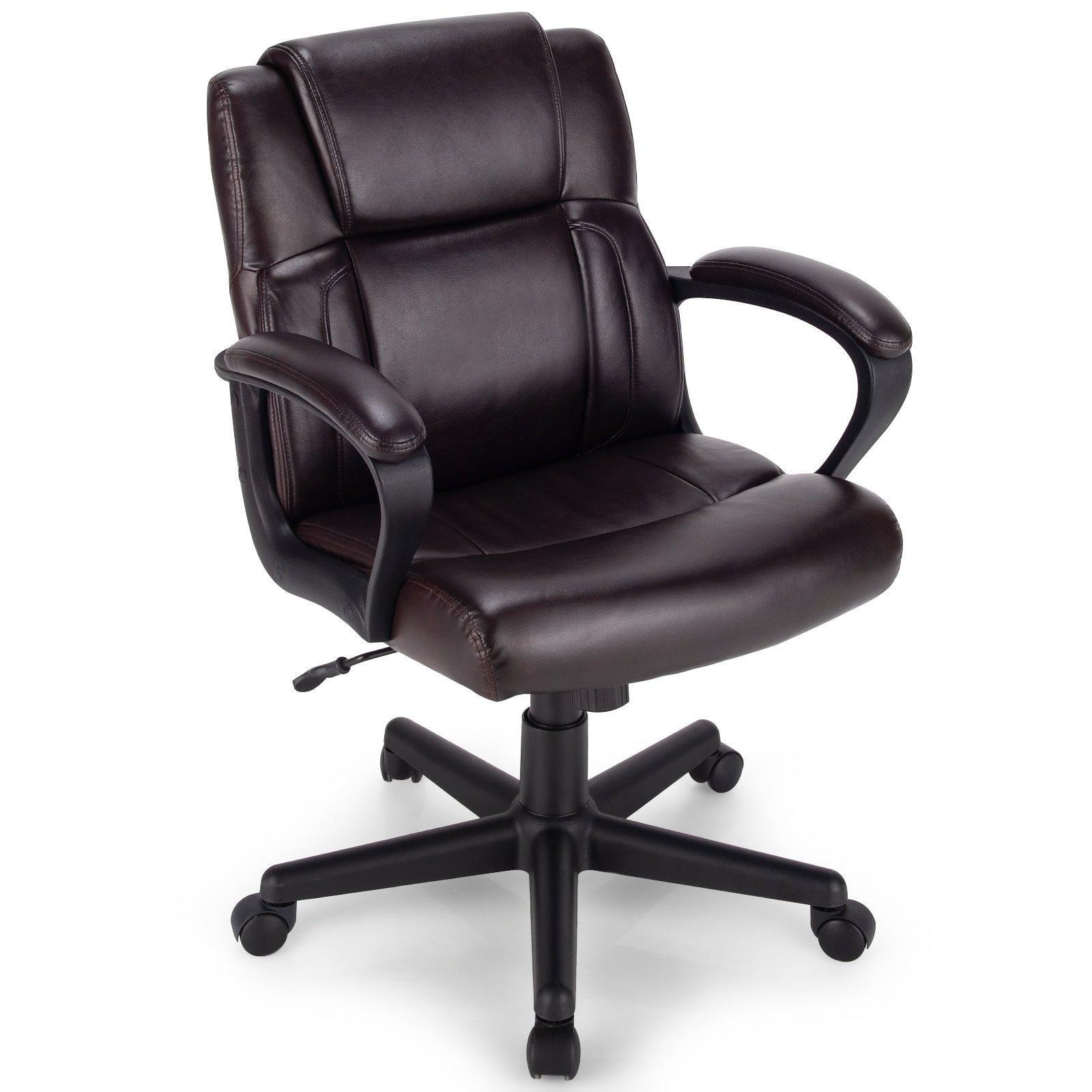 Modern Mid Back Office Chair Swivel Chair w/ Wheels Computer Desk Chair - image 1