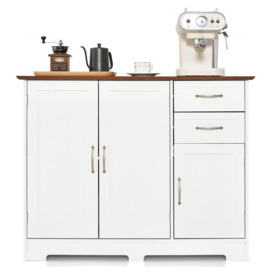Buffet Cabinet Kitchen Modern Storage Cabinet with Adjustable Shelf