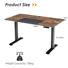 Electric Height Adjustable Standing Desk with Memo - thumbnail 2