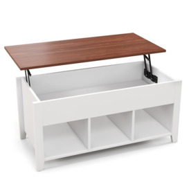Lift Top Coffee Table Modern Wooden Lift Top Dining Cocktail Table Living Room - thumbnail 1
