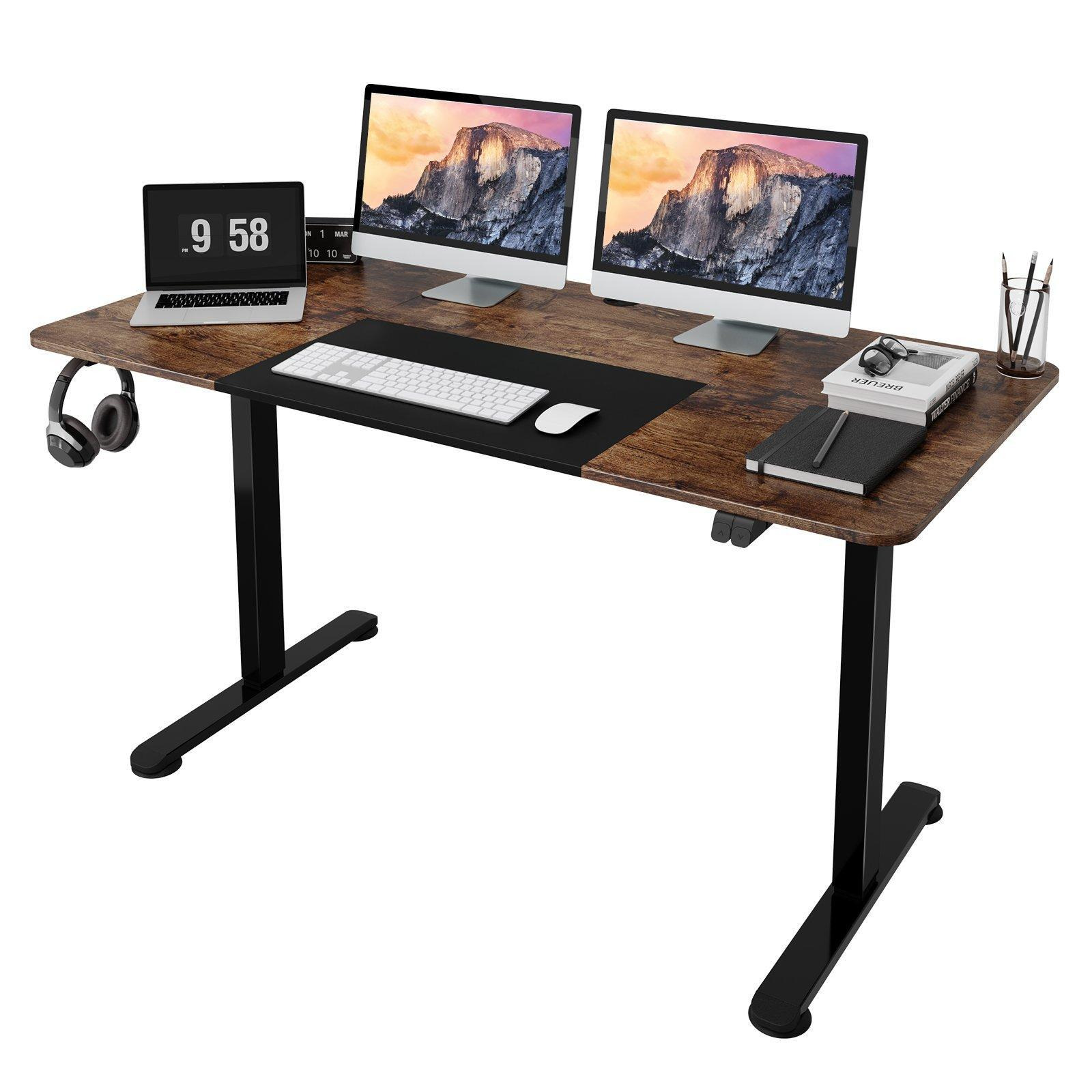 140 x 70cm Electric Standing Desk Height Adjustable Sit to Stand Table Computer - image 1