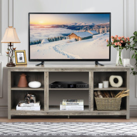 TV Stand for TVs up to 65 Inches Wooden Modern TV Console Table W/6 Open Storage - thumbnail 3