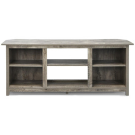 TV Stand for TVs up to 65 Inches Wooden Modern TV Console Table W/6 Open Storage - thumbnail 1