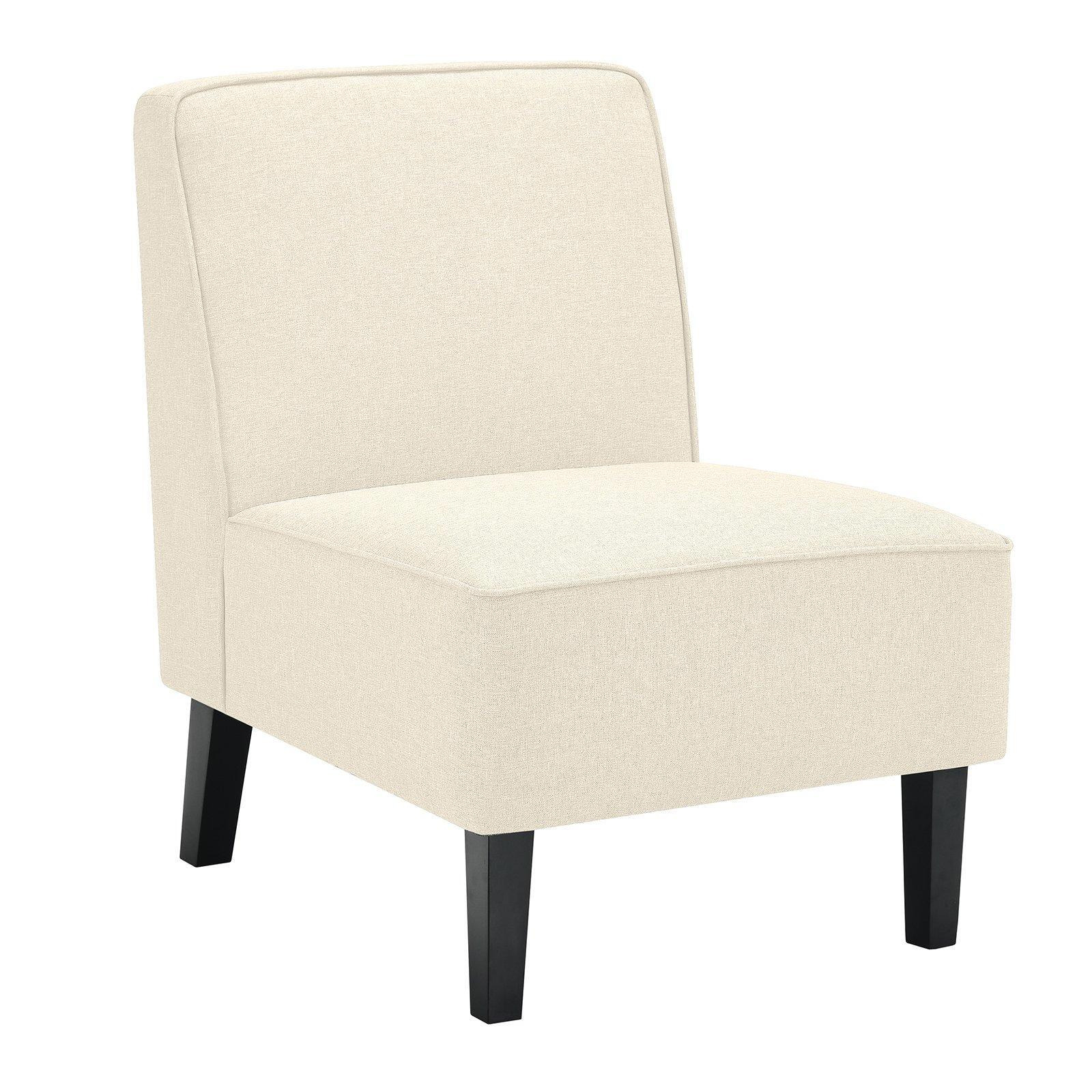 Upholstered Leisure Chair Accent Chair Linen Fabric Single Sofa Armless Chair - image 1